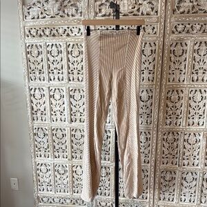 Free People Beige Ribbed Pants